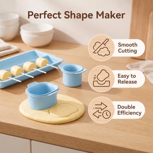 Cake Pop Mold Set with Tray, Round Cake Pop Cutter and Pusher, Large Capacity Two-Row ABS Tray, DIY Cake Pops Baking Kit for Kids, Chocolate, Candy & Party Dessert Making, Blue - color: Blue