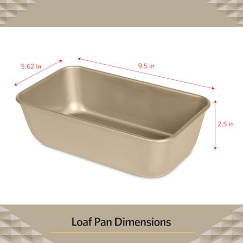 Glad Loaf Baking Pan Nonstick - Heavy Duty Metal Bakeware for Bread and Cakes, 9.5 x 5.62 x 2.5 inches - size: Loaf, style: Loaf
