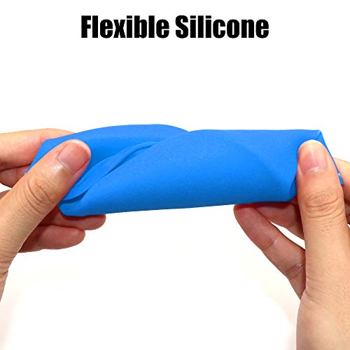 Silicone Mini Round Cake Molds, 4 Inch, Blue, Reusable, Non-Stick, Microwave, Oven, Freezer Safe - color: Blue