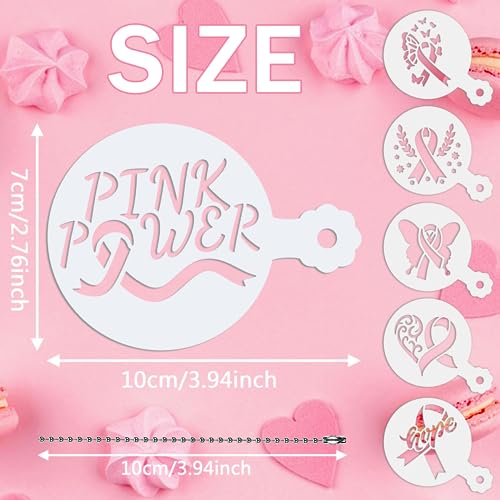 JULBEAR 36pcs Breast Cancer Awareness Cookie Stencils for Baking Party - style: Breast Cancer Style