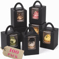 Bakepacker Auto Pop-up Cupcake Boxes, Black, 3.6"X3.6"X4.3", 100 Count - color: Black, size: 3.6x3.6x4.3inch/100packs