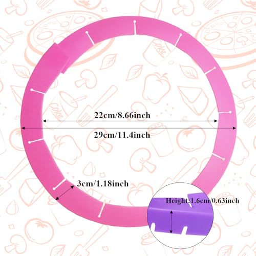 Adjustable Pie Crust Shield, Silicone Pie Crust Protector for Baking, Pie Ring Pie Crust Cover Tools, Fits 8-11.4 Inch Pies Pizza (Pink) - color: Pink