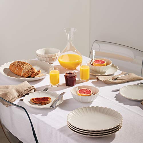 Lenox French Perle Scallop Accent Plates, Appetizer Plate Set for 4 - color: White, style: Accent Plates, Set of 4