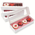 XINHPKGG 20 Pcs White Cookie Boxes 12x5x1.5 Inch Bakery Boxes with Window - color: White