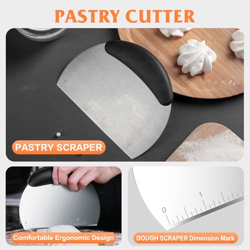 Pastry Cutter Biscuit Cutter Dough Cutters, Pastry Cutter Tool - color: 3 Pieces Black
