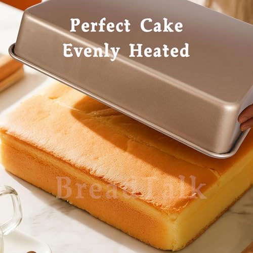 12 x 10-Inch Baking Pan Set, 2.5-Inch Deep Nonstick Carbon Steel, 2 Pack - size: 12.5″ X 10.5″ Rectangle
