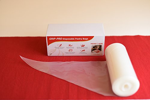 PastryGear Grip-Pro 21-Inch Nonskid Ultra Thick Disposable Pastry/Decorating/Piping Bags with Dispenser - 100 Pcs - size: 21 IN
