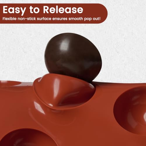 JOERSH Mini Semi Sphere Silicone Chocolate Molds, 2Pcs, 24-Cavity - color: 24 Mini (2 Pack)