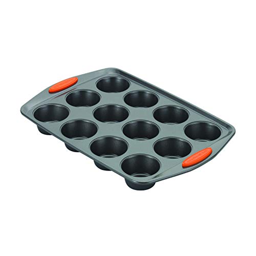 12-Cup Muffin Pan - color: Orange Grips, size: 12 Cup