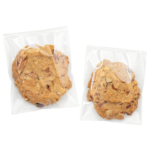 Morepack 4x6 In Cookie Bags Clear Self Sealing Cellophane Treat Bags 100Pcs