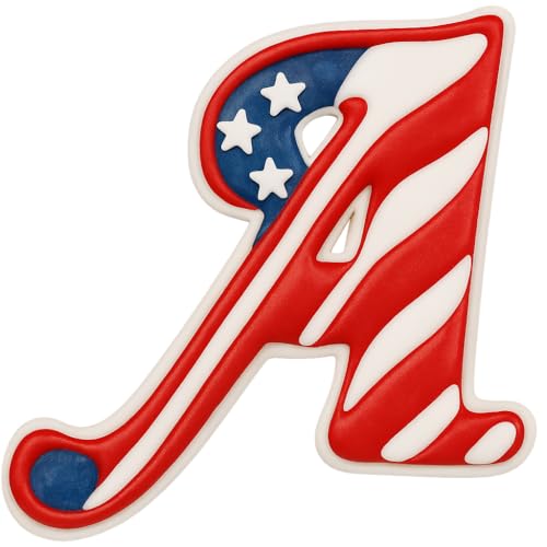 Mighty Gadget Fancy Cursive Letter A to Z Cookie Cutter - 4" Tall Alphabet Baking Mold (Random Color) (A) - color: A