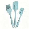 3PCS Set Non-Stick Silicone Cream Scraper,Household Baking Pastry Brushes Bread Cake Butter Spatula Kitchen Baking Tool (Blue) - color: Blue