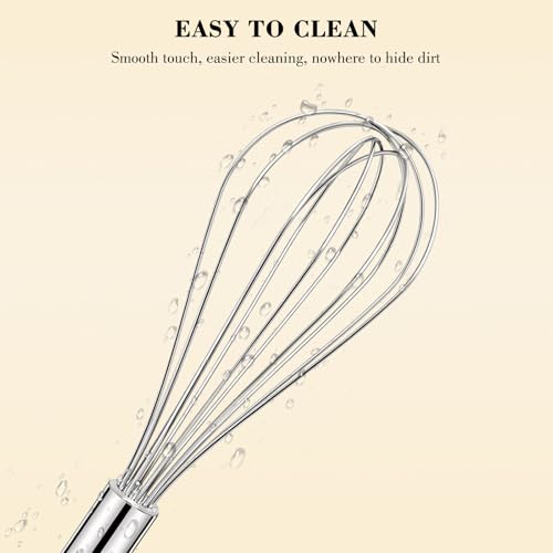 NileHome 3-Pack Stainless Steel Whisk Set, Kitchen Utensils for Cooking - color: Silver, size: 3 Piece
