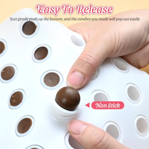Small Chocolate Molds, 35-Cavity Silicone Semi-Sphere Candy Molds - color: Small 35 Cavity Semi-Sphere Mold