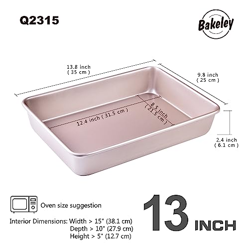 13 Inch Rectangle Cake Pan Carbon Steel Nonstick Detroit Style Pizza Pan - size: 13" Deep Rectangle