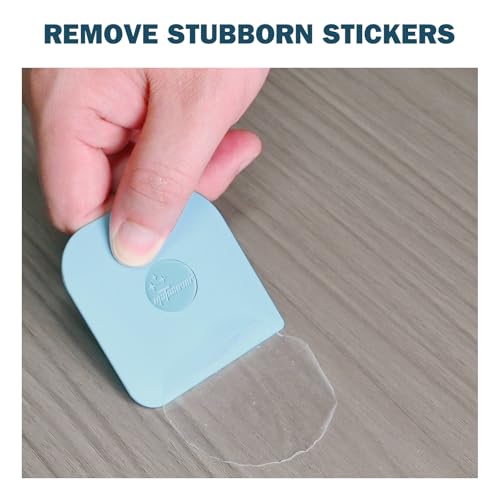 Pan Scraper, 5 Pcs Pot & Dish Scraper Plastic, Sturdy Scraper Kitchen Tool - color: Aqua, size: 5 Pcs