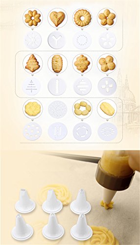 FantasyDay Biscuit Making and Icing Set Cookie Biscuit Press and Cake Icing Decorating Set with Icing Gun Cookie Press Cutter Kit with Discs and Nozzles For Beginner and Professional Use #1