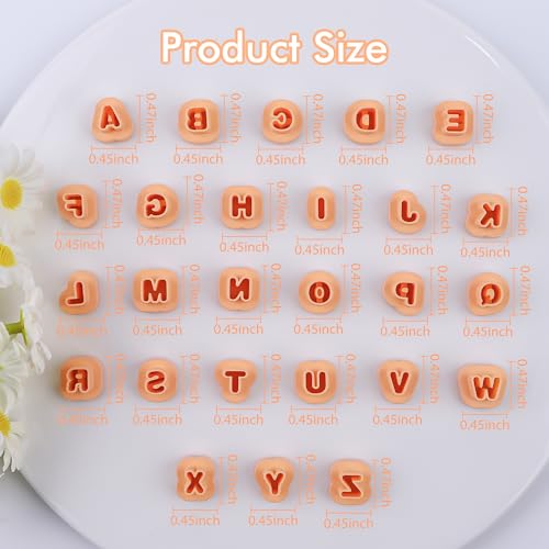 Puocaon Letters Polymer Clay Cutters - 26 Pcs Uppercase & Lowercase Letters for Jewelry, 3D Print & More
