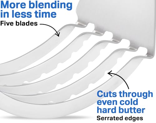 Stainless Steel Pastry Cutter & Dough Blender - Blue - color: Blue