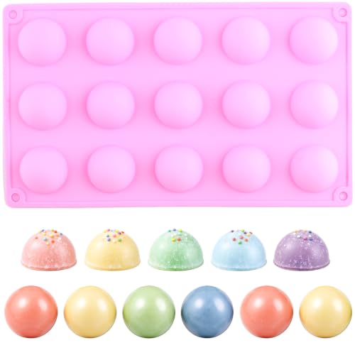 15 Cavity Semi Sphere Silicone Candy Molds