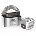 Square Biscuit Cutter Set 1.75inch 2inch 2.25inch 2.75inch 3.25inch, Stainless Steel Cookies Cutter with Handle, Professional Baking Dough Tools,5pcs set - style: 5pcs Square with handle(1.75-3.25in)