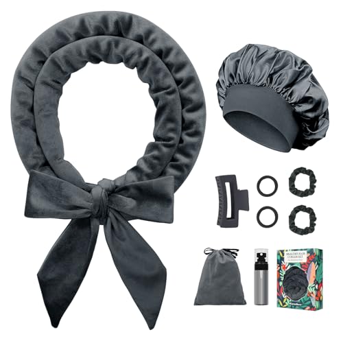 Gwabee Velvet Heatless Curls Overnight Hair Curlers to Sleep In - color: Grey