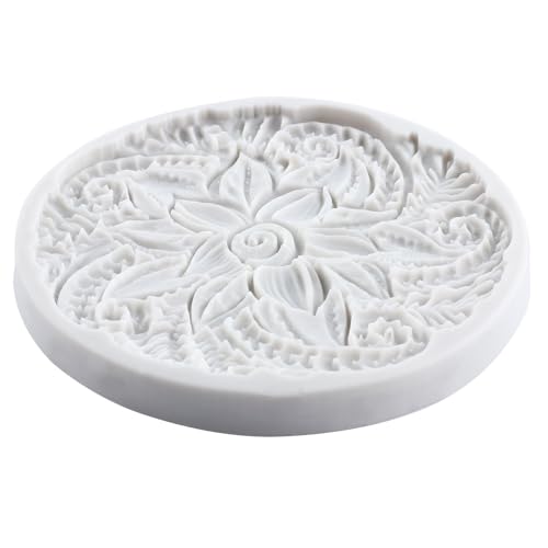 Lingzhi Embossed Flower Silicone Mold Embossing Mat Textured Fondant Mold - color: Style V