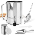 Stainless Steel 5 Cup Flour Sifter, 4 in 1 Baking Sifter with Powder Sugar Shaker Duster, Strainers Fine Mesh and Metal Scoop, Fine Sifter for Baking Cakes, Pies, Cupcakes, Desserts