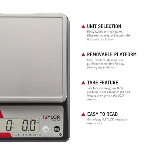 Taylor Digital Kitchen Food Scale 11 lb Max Capacity - size: standart
