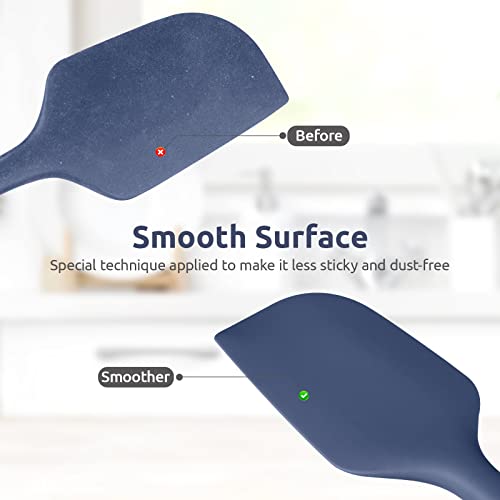 U-Taste 14in Extra Large Silicone Spatula, 600°F Heat Proof, Midnight Blue - color: Midnight Blue, size: 14 in (extra large spatula)