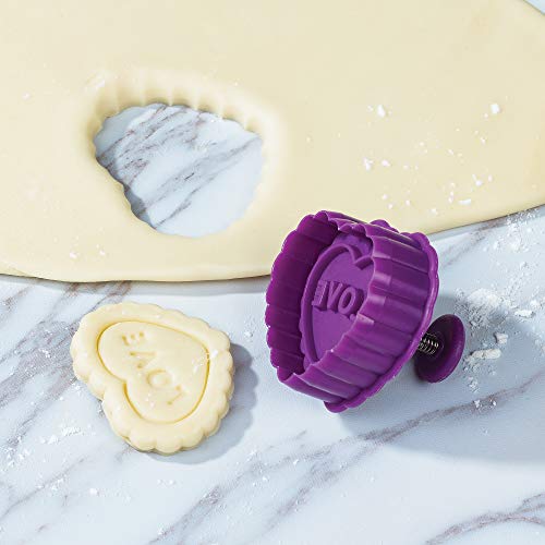 Fox Run Lovers Pie Cutter Set, Set of 4, Multicolor - style: Lovers Pie Cutters