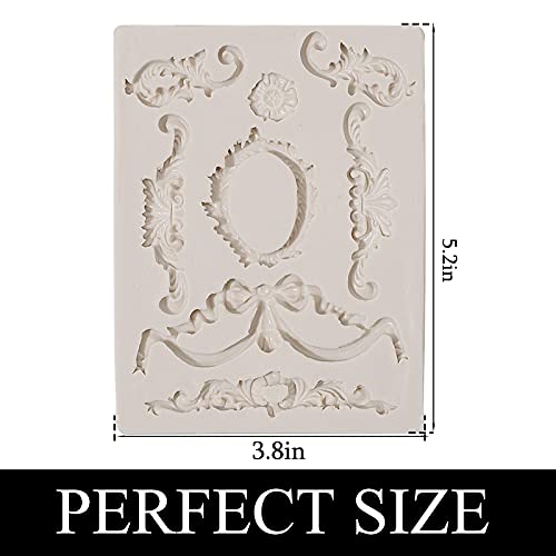 Classical Pattern Lace Fondant Mold, Baroque Scroll Silicone Molds