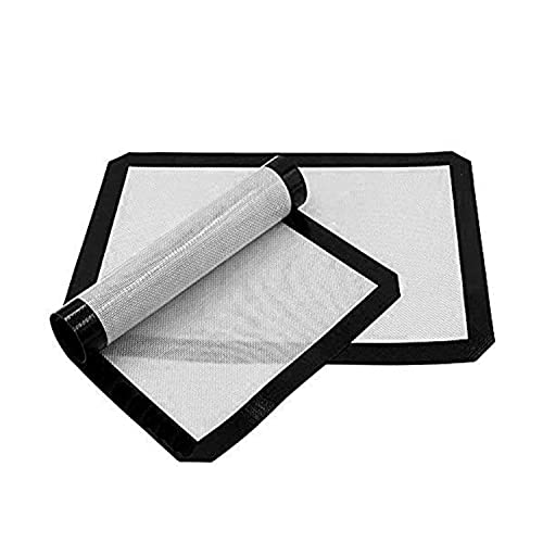 Medium Silicone Baking Mat (15.7'x19.7') with Measurement Indicators, Non-Slip Surface, and Pastry Mat Sheet for Dough Rolling - Perfect for Creating Cookies, Macarons, and Bread - Pack of 2 - size: Medium