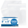 8" X 8" Self-Sealing Cellophane Bags (1000 Count) Clear - size: 8" X 8"
