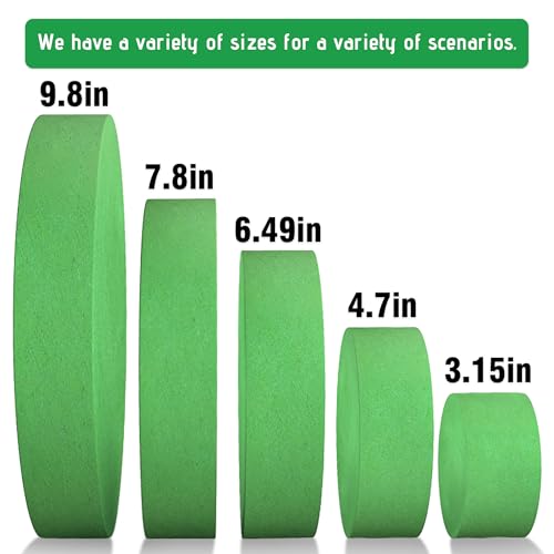 Max Shape 6Pcs Floral Foam Round Blocks, Large Wet and Dry Green Foam for Artificial and Fresh Flower Arrangement,Flower Foam Blocks for Wedding Party Decorations (4.7 Inch) - size: 4.7 Inch