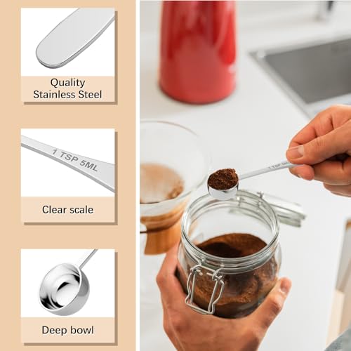 2PCS 1/2TSP(2.5ML) Measuring Spoon, 18/8(304) Stainless Steel Tablespoon - size: 1/2 tsp | 1/6 tbsp | 2.5 ml | 1/12 oz