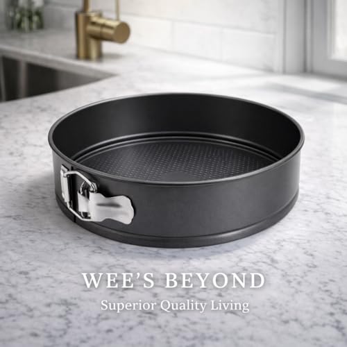 Wee's Beyond Non-Stick Springform Pan 9.5 Inch Cheesecake Pan for Baking – Easy Release Spring Form Pan with Removable Bottom – Durable Cake Pan for Cheesecake, Tortes & Desserts – Easy Clean Bakeware - style: Springform Pan