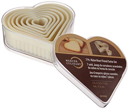 Mercer Culinary 7-Piece Heart Fluted Nylon Cutter Set - style: Heart Fluted
