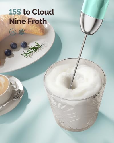 Maestri House LunaFro 2.0 Rechargeable Milk Frother, Stepless Speed Control