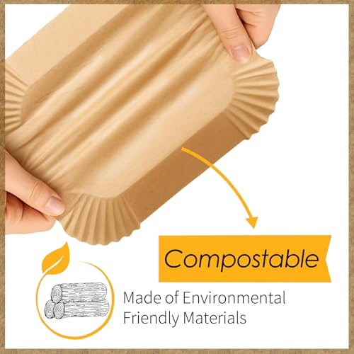 Air Fryer Liners for Bella, Rectangle Air Fryer Liners, Airfryer Liners for Ninja - size: 8.3 x 5.3 inches