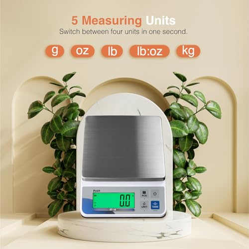 Polit 0.1g Precision Kitchen Scale 6.6lb/3kg, Digital Food Scale