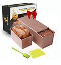 1 lb+2lb Pack Nonstick Pullman Loaf Pan with Sliding Lid for Homemade Bread - size: 1lb+2lb