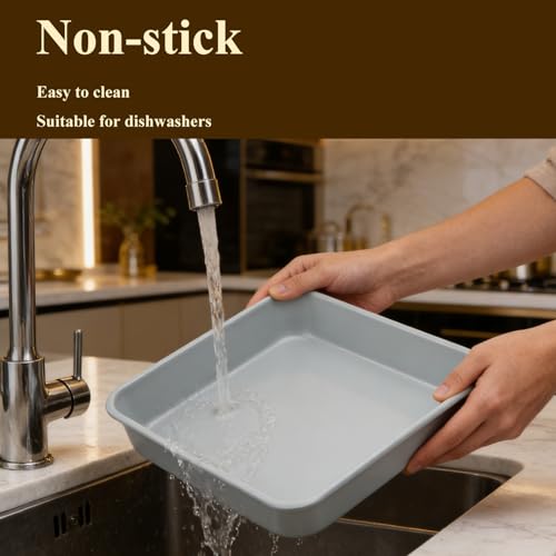 Non-Stick Square Cake Pan Ceramic Square Baking Pan 9x9 - size: cake pan 9x9"