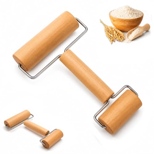 Small Wooden Rolling Pin for Baking, 7 Inch Mini Dough Roller, Non Stick Pizza Roller for Pastry Cookie Tortilla Dumpling Fondant Pie Crust Pasta (GMZ-H) - size: GMZ-H