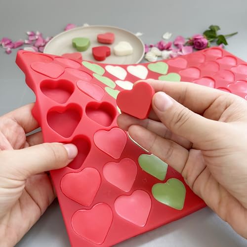 Heart Silicone Candy Molds, L - size: large