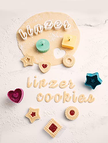 Talisman Designs Plunger Style Thumbprint and Linzer Cookie Cutters, 4 Piece Set - style: Thumbprint and Linzer Cookie Cutters