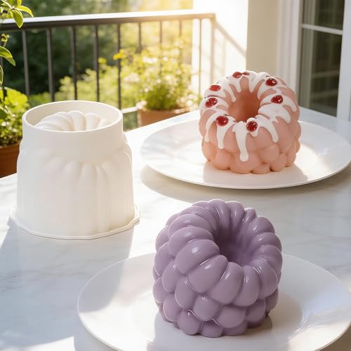 3D Raspberry Silicone Cake Mold 12.5cm Round Fruit Shape - color: White(Large Raspberry)