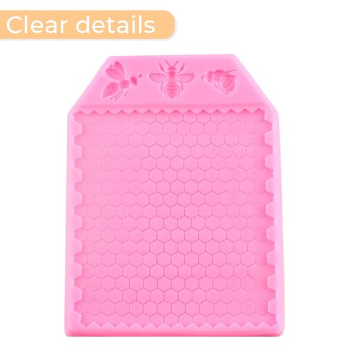 Honeycombs Bees Fondant Molds Bumble Bee Silicone Mold for Chocolate Candy Cakes Decoration Gum Paste Set Of 4