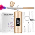SAVILAND Airbrush for Nails 30PSI LCD Display Nail Airbrush Machine Gold - color: B-Gold