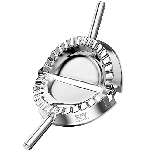 KAYCROWN 6 Inch Empanada Press, Stainless Steel Dumpling Maker Dough Cutter Dumpling Mold for Empanada, Dumpling, Ravioli, Pierogi, Turnovers, Calzone (XL: 6 inch) - size: X-Large 6 inches